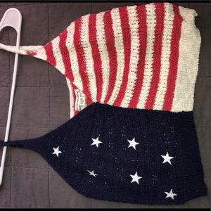 American flag crop top